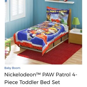 Paw 🐾 Patrol Toddler Bed 4,Piece Comforter Set
